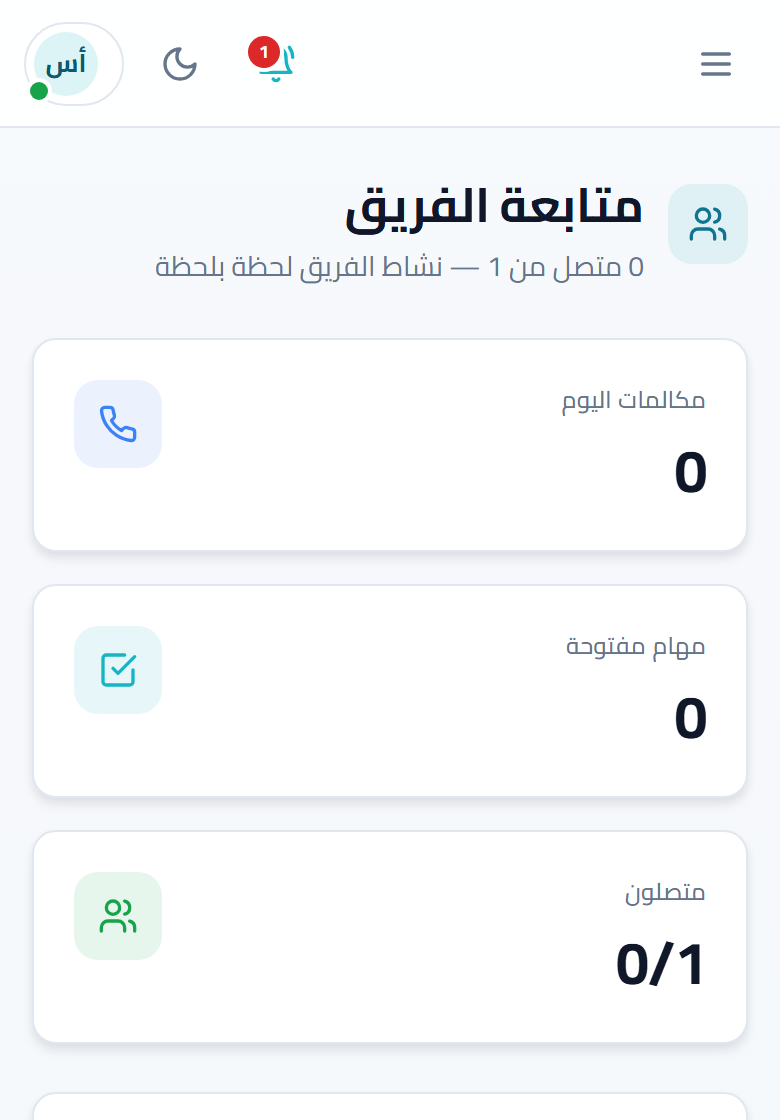 لقطة شاشة: مراقبة الأداء